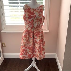 Tahari Salmon & Gold gorgeous dress